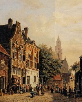 unknow artist European city landscape, street landsacpe, construction, frontstore, building and architecture. 298 oil painting picture